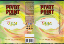 Этикетка пива Gem от пивоварни Pivot Point. Изображение №1 (фото: Павел Егоров)