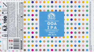 Этикетка пива GOA IPA от пивоварни Brewlok Craft & Classic Brewery. Изображение №1 (фото: Павел Егоров)