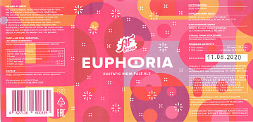 Этикетка пива Эйфория (Euphoria) от пивоварни AF Brew. Изображение №1 (фото: Андрей Атаевв)