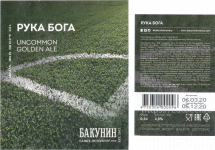 Этикетка пива Рука бога (Ruka Boga) от пивоварни Бакунин. Изображение №3 (фото: Андрей Атаевв)